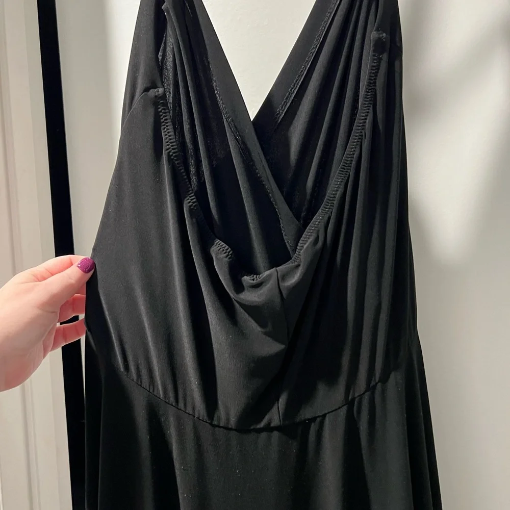 Kamalikulture x Norma Kamali Halter Dress Black Large - Picture 4 of 7